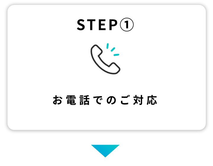 STEP① お電話でのご対応