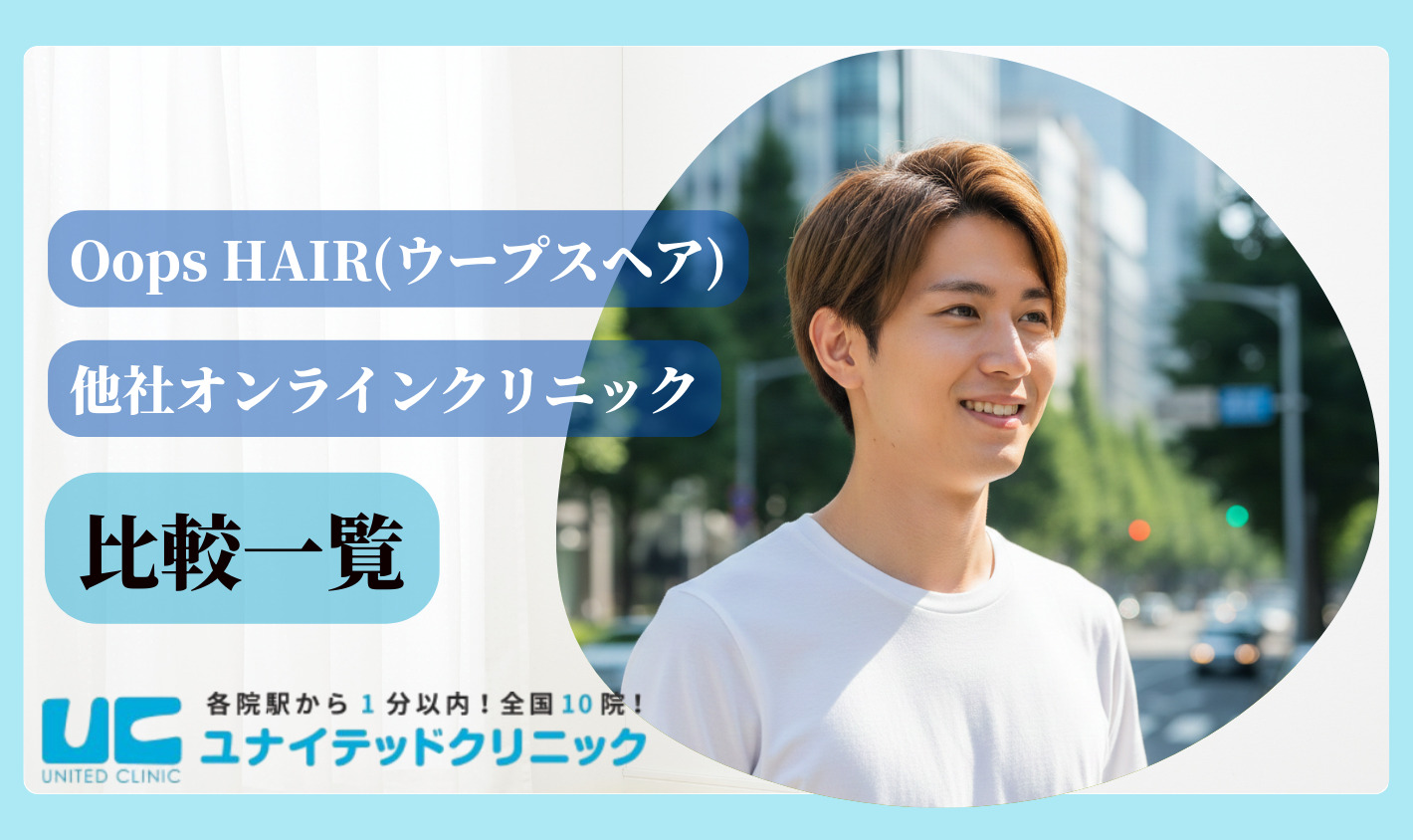 Oops HAIR（ウープスヘア）と他のオンラインクリニックとの比較一覧

