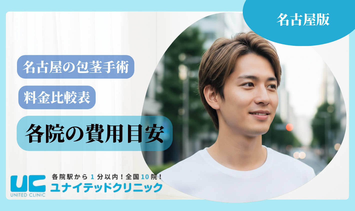 名古屋　包茎手術　各院の費用比較