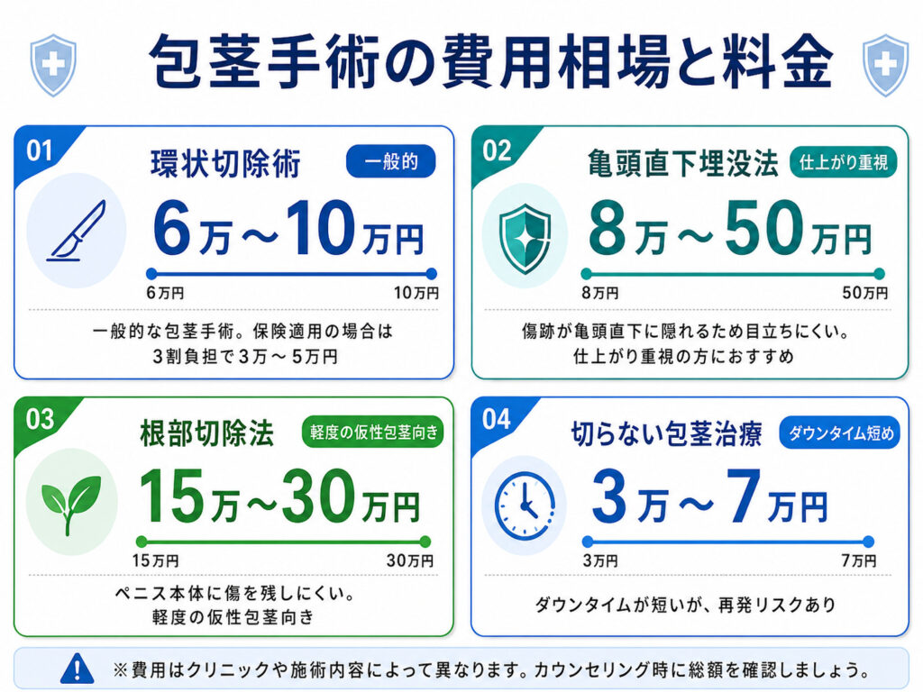 包茎手術・包茎治療の費用相場
