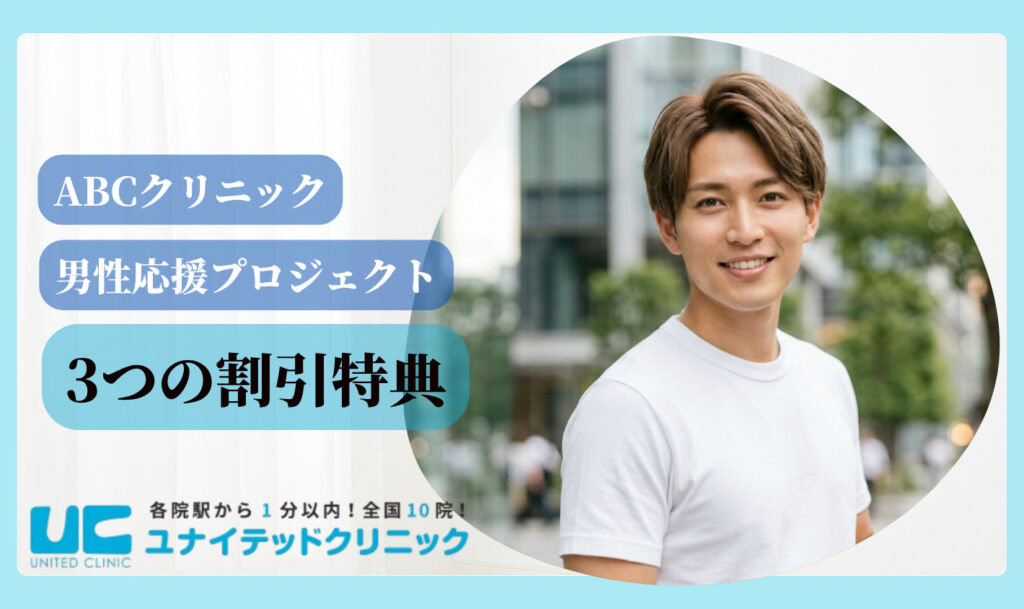 abcクリニック 男性応援プロジェクト 割引特典